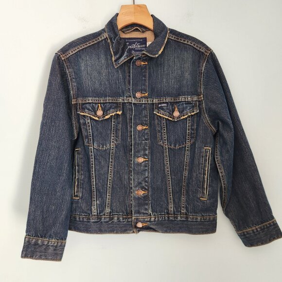 Levi Strauss Signature Denim Jacket Vintage Womens Medium Distressed Look EUC - Picture 4 of 16